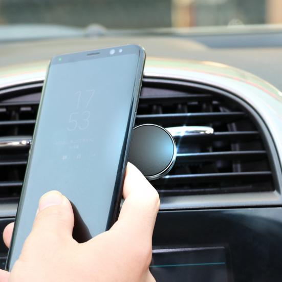 Universal Round Magnetic Phone Holder Air Car Mobile Vent Mount Stand Bracket