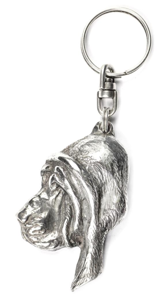 Bloodhound, St. Hubert Hound, Sleuth-hound - Silver-plated dog pendant, handbag decoration, backpack pendant by Art-Dog brand