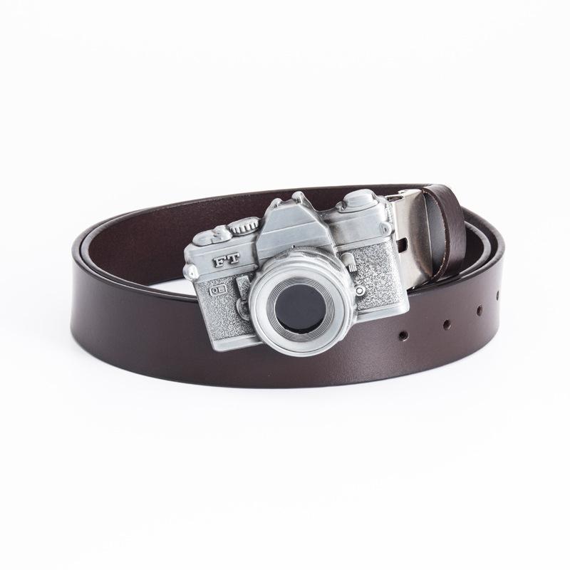 

Ремень в стиле арт-стиля, мужской кожаный ремень для камеры, ремень для повседневных брюк в стиле панк 100cm