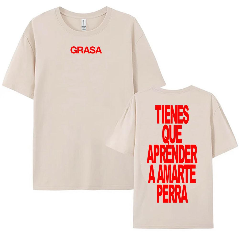 TIENES QUE APRENDER A AMARTE Tshirts SI TE DUELE CURITA Print T-shirt Nathy Peluso Singer Graphic T Shirt Cotton Tees