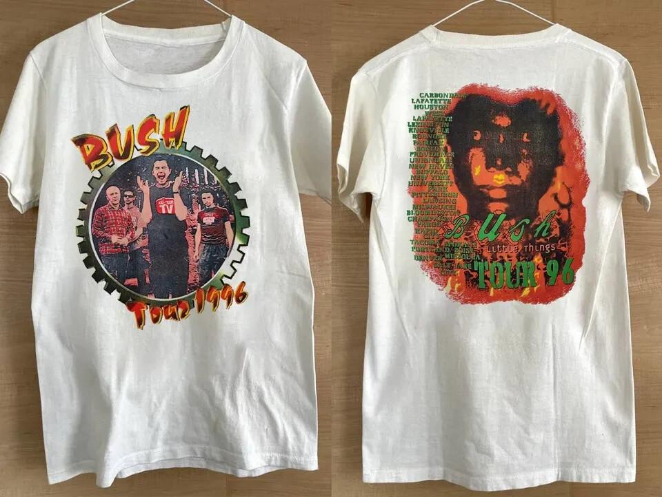 Bush band Tour 1996 2 side White Short sleeve T shirt Remake NH17445 Unisex T-Shirt XXXL