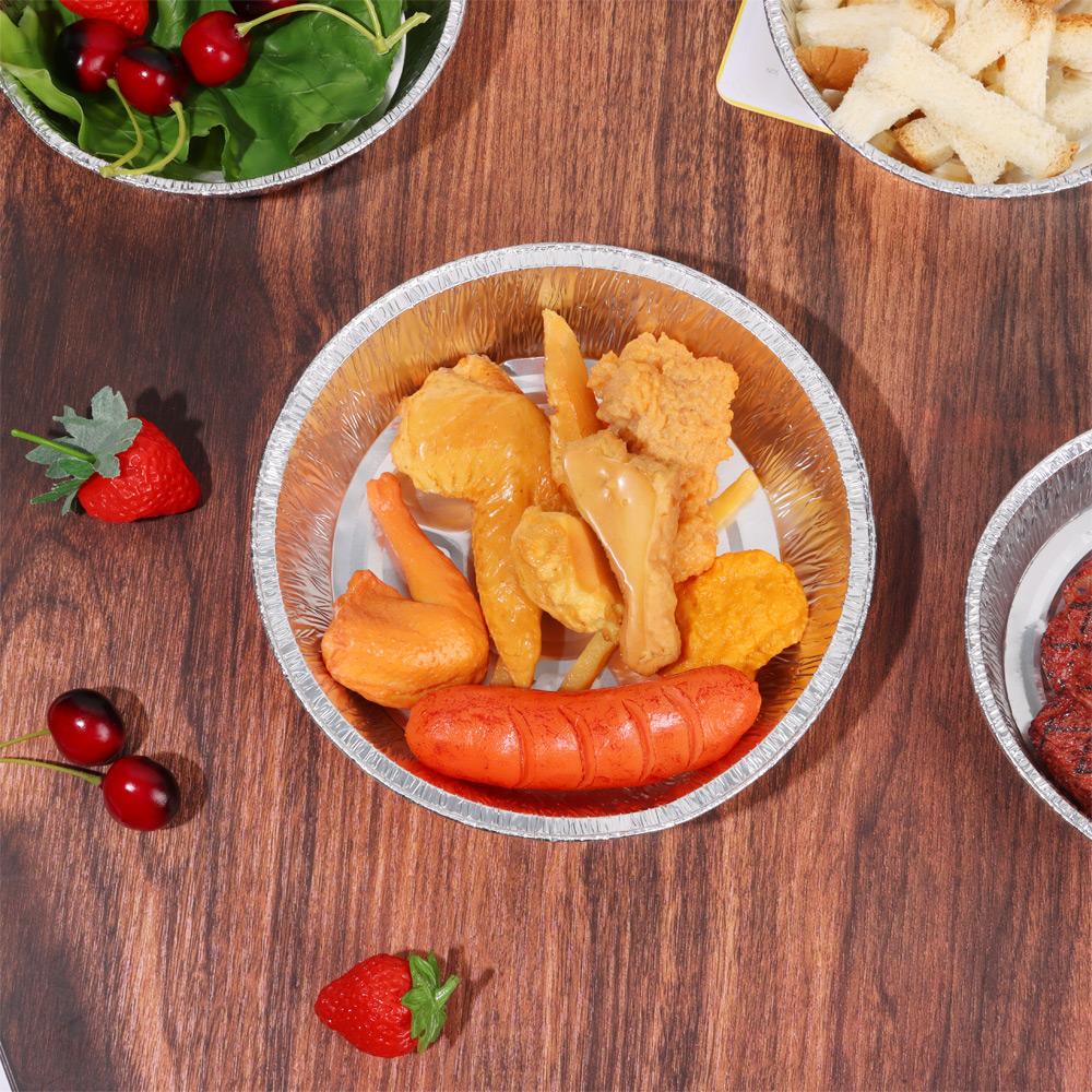 Baking Roasting Aluminum Foil Tin Box Containers Air Fryer Liner Round Aluminium Foil Trays