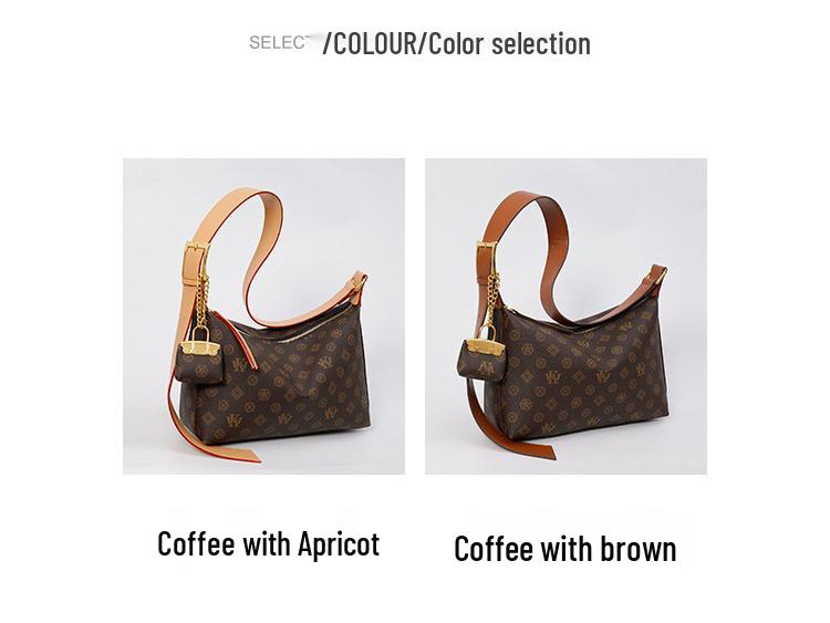 2025 Vintage Crescent Shoulder & Crossbody Bag - High-End Women's Fashion Handbag