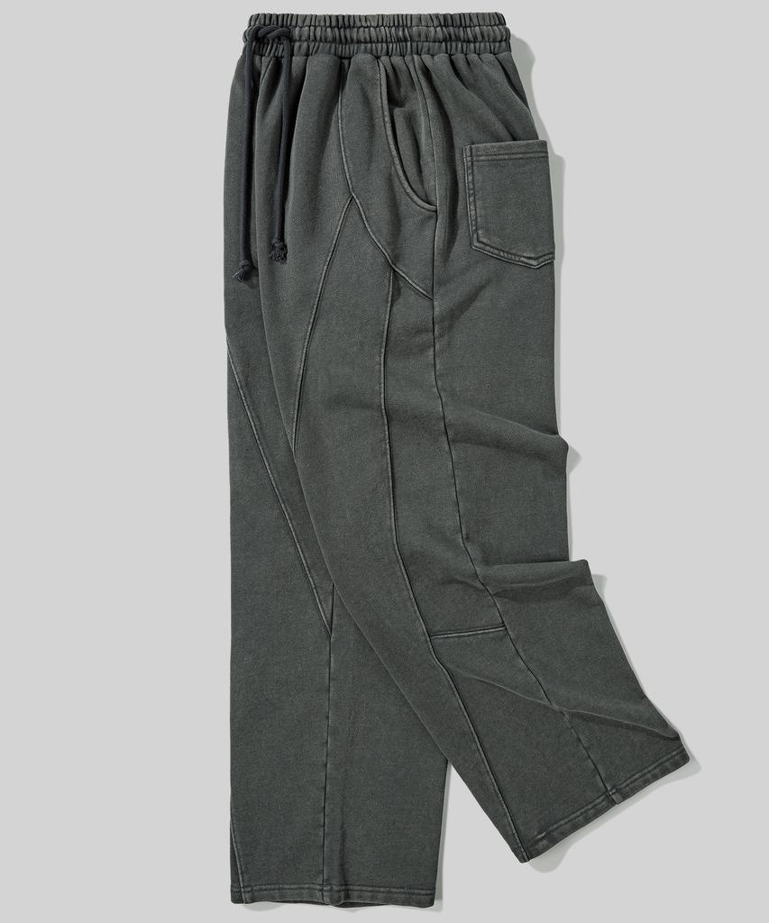 Beodeonteu Multi-Cut Line Pigment Sweatpants [Charcoal]