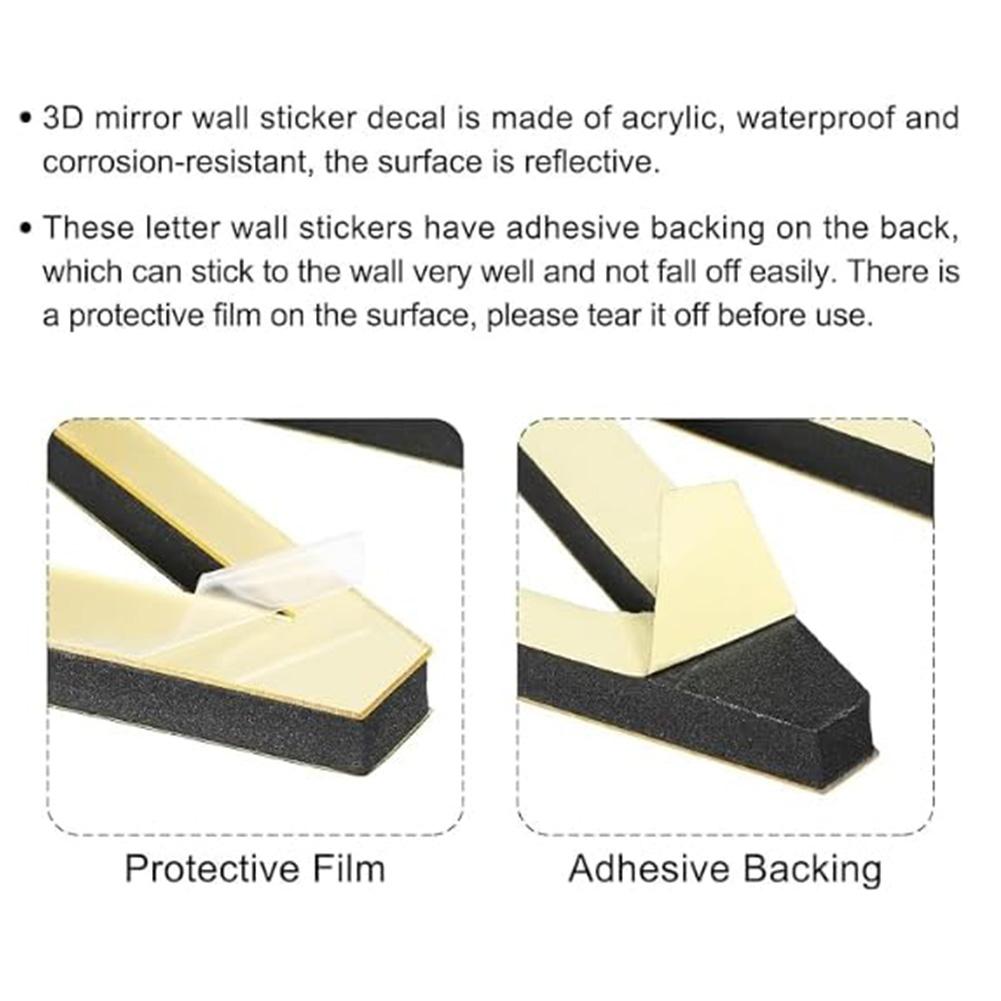 Stikere de Perete Acrilice 3D cu Litere Engleze de 20cm, Litere Decorative, Decorațiuni de Perete, Ornamente de Perete cu Alfabetul Auriu pentru Artă Murală