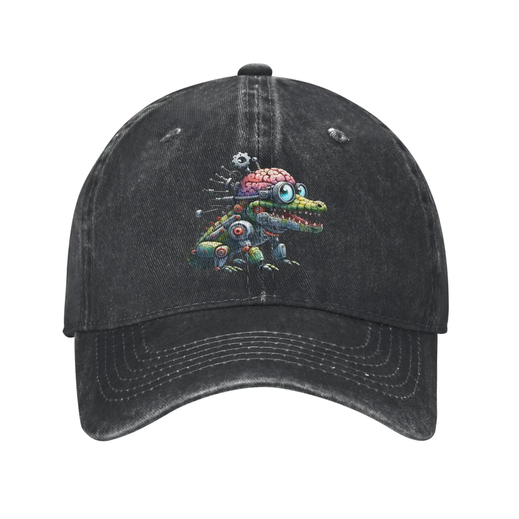 

Crocodile Brain Rot Italian Brainrot Meme Sun Baseball Cap Vintage Men Hip Hop Hats Sun-Proof Print Outdoor Sport Snapback Cap One Size