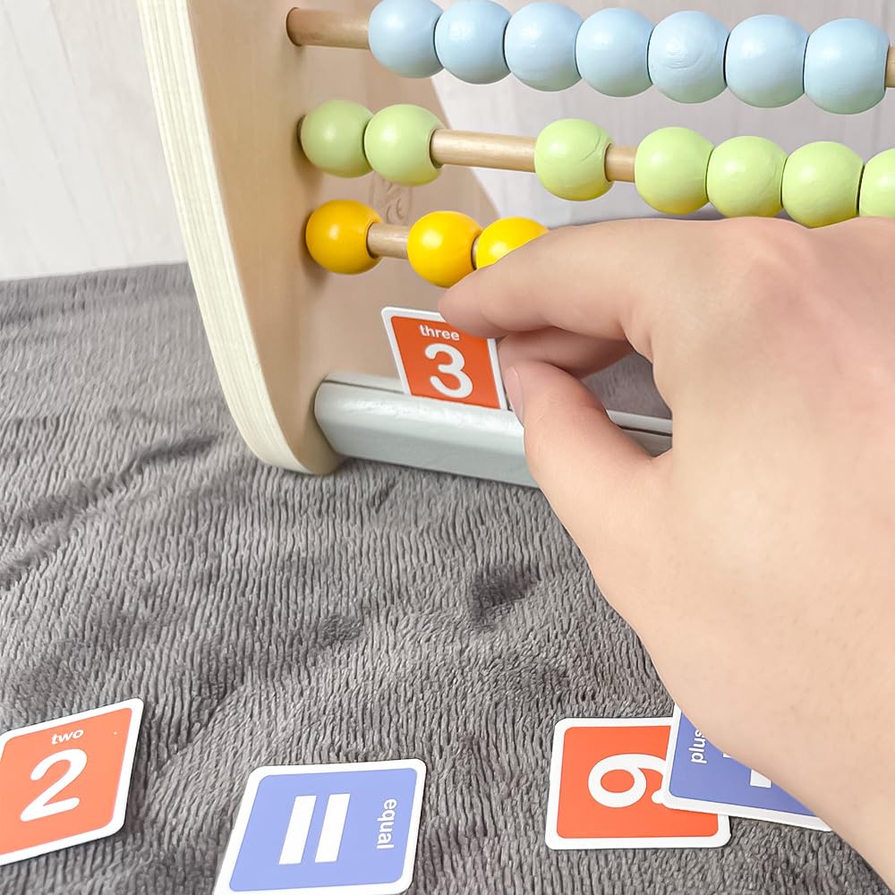 Classic World Abacus a wooden educational toy for counting numbers and suitable for ages 3 and up 100-Bead Abacus, learning, (CL54181)