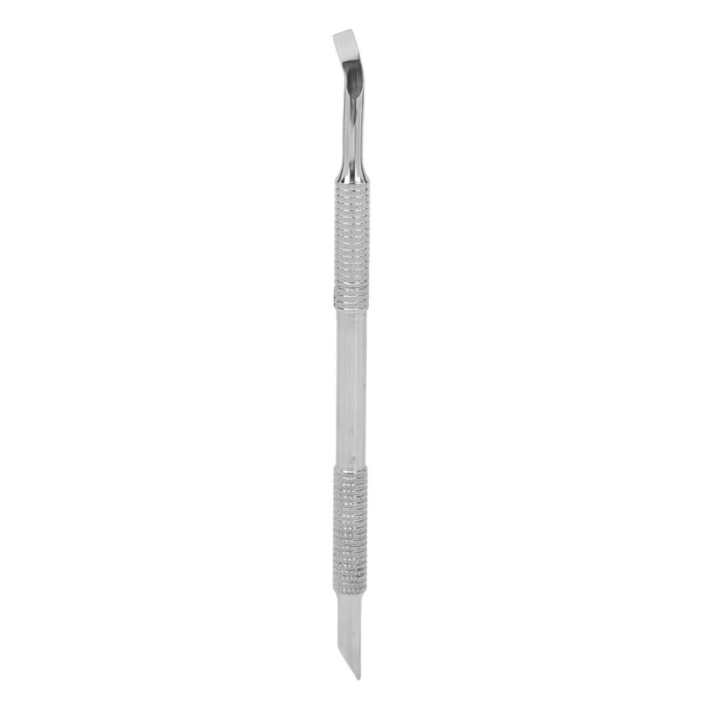 Double Ended Cuticle Pusher Trimmer Stainless Steel Cuticle Remover Cutter Manicure Tool for