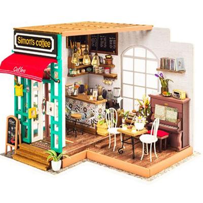 Kit de modelo de loja em miniatura Robotime DIY (Café do Simão)
