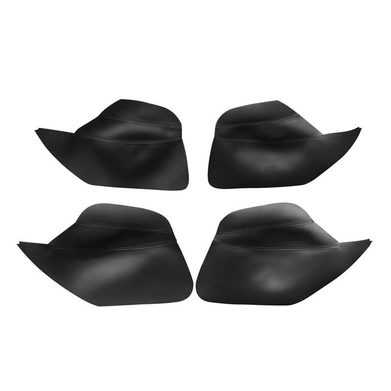 

For Mitsubishi Outlander 2014 2015 2016 2017 2018 4PCS Car Interior Microfiber Leather Door Handle Panel Armrest Cover Trim чорний