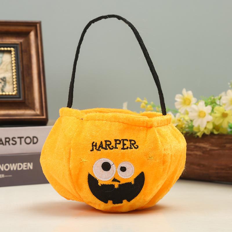 Halloween Kürbis Süßigkeitentüten Dekoration Requisiten Tragbarer Trick or Treat Halter Handtasche Korb Partygeschenk Halter für Kinder