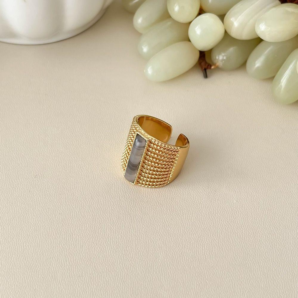 Creative Amber Open Finger Rings Natural Opening Rings Fashion Finger Rings  Women