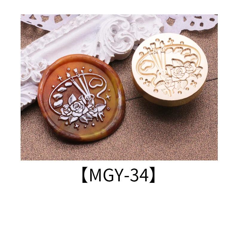 Wax Seal Stamp Heads Rose Pattern for Wedding Invitation Envelope Scrapbooking Flower Stamp for Card Making Craft Decoration