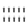 10pcs Banana Plug 4mm Cross Slot Gold Plated Brass Solder Type Connector for Speaker CableBlack