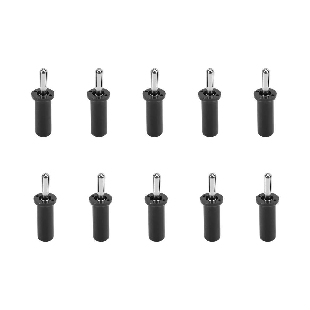 10pcs Banana Plug 4mm Cross Slot Gold Plated Brass Solder Type Connector for Speaker CableBlack
