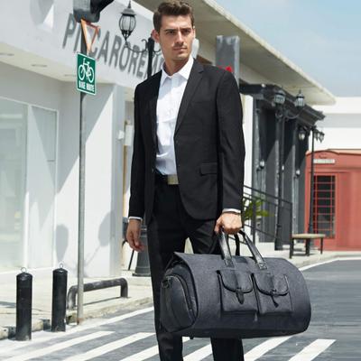 Anzugtasche Leichtes Oxford-Gewebe Knitterarmes Futter 2-in-1-Design Geräumige Aufbewahrung Wasserdichte Reisehandtasche mit Reißverschlüssen