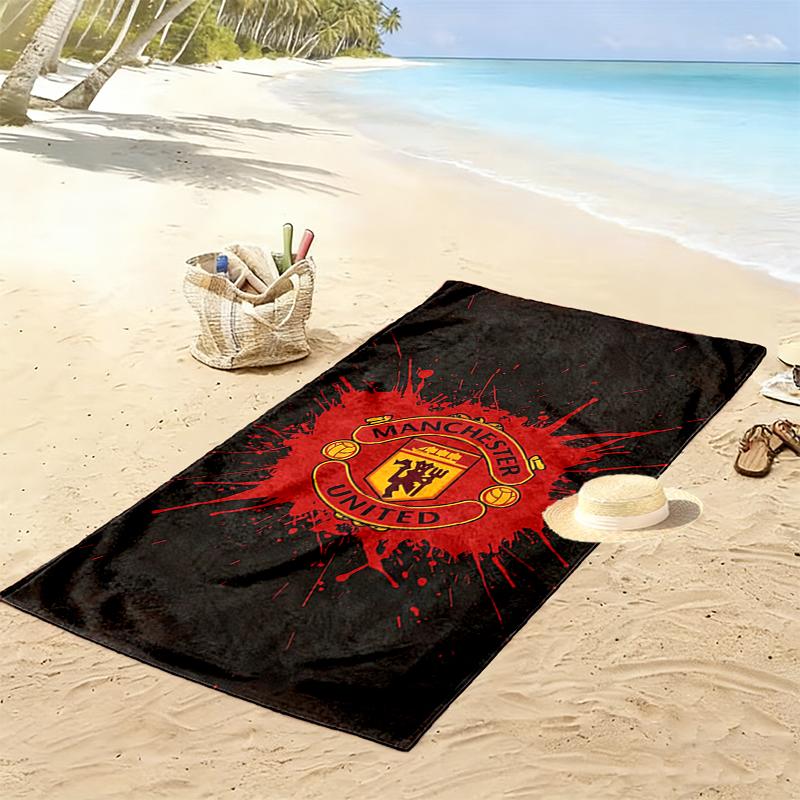 1pc Manchester United Manchester City Beach Towel, A Vibrant Beach Towel Suitable for Outdoor Activities, Camping, Hiking
