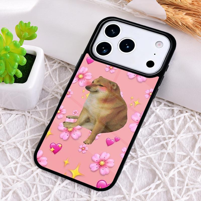 Cheems Doge Phone Case for iPhone 17 Air 16 15 11 12 14 13 Pro Max Shockproof Cover