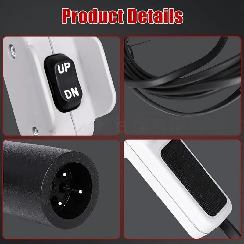 Utility-Vehicle Winch Hand Remote 64849 for WARN RT25 XT25 RT1.5 Models, with a Cabled Handheld Format and Clearly Marked OUT and IN Control Positions
