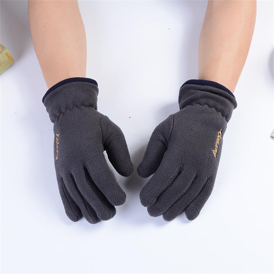 

Warm Polar Fleece Winter Gloves for Men Women, Thermal Elastic Cuff Cold Weather Gloves for Outdoor Cycling Driving Daily Use L сірий