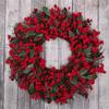 Christmas Wreath Decorations Red Berry Circle Garland for Holiday Wall Front Door Shop Decor