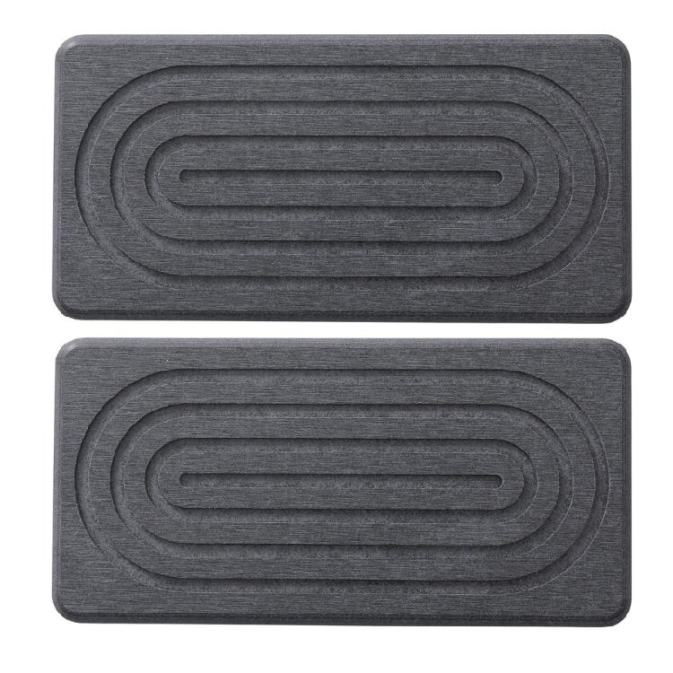 2Pcs Natural Water Absorbent Stone Trays Bathroom Soap Dishes With Secure Design For Shower Sink And Counter Use