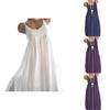 Elegante Dames Zomer Ronde Hals Mouwloze Tank Maxi Jurk Met Kant Detail