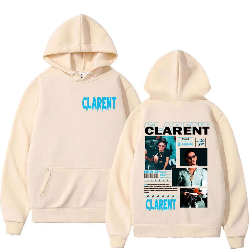 Rappeur CLARENT Tour 2025 Album Hoody Men's Clothing Vintage Oversized Sweatshirts Hip Hop Gothic Long Sleeve Hoodies Streetwear