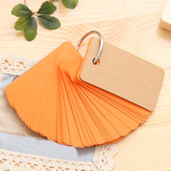 1Pc 230 Sheets Binder Memo Pad Ring Kraft Paper Sticky Notes School Stationery