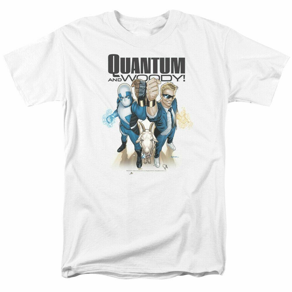 

Quantum and Woody T Shirt Licensed Comic Book Cartoon Tee White XXL