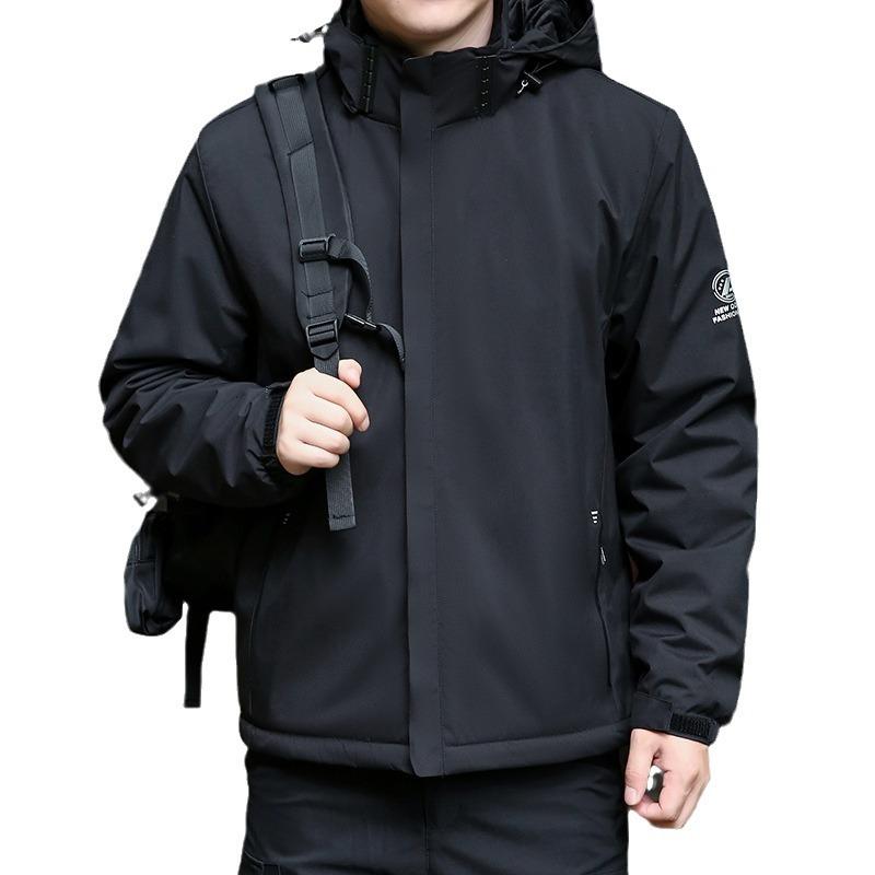 Wodoodporna Wiatroodporna Kurtka Taktyczna Męska Ciepła Pluszowa Casualowa Outdoorowa Wspinaczka Górska Polar Regularna Kurtka Jesień Zima