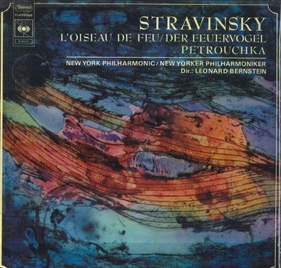LP Record LEONARD BERNSTEIN NEW YORK PHILHAR  Stravinsky LOiseau De Feu Petrou S61122 CBS France Classical Used