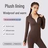 Women's Thick Velvet Yoga Set: High Elastic, Windproof for Autumn & Winter