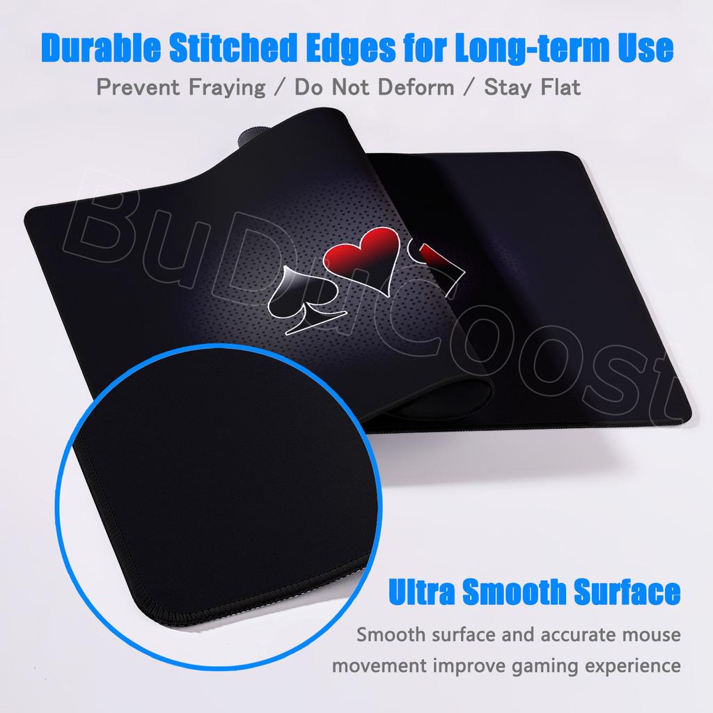 E-Sport Spiel Poker Mauspads Groß Computer Laptop Gamer Schreibtischmatten XXL Gummi Anti-Rutsch Gaming Tastatur Mauspads PC Zubehör