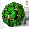 1pc Stained Glass Clover Mandala Umbrella with Plastic Handle,Suitable for All Seasons Home Travel Outdoor UmbrellaB1629
