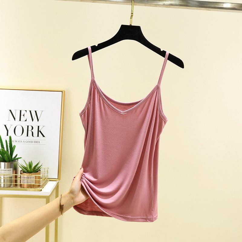 Canottiera da Donna in Modal con Spalline Sottili - Estiva Sottile da Indossare Sotto/Senza Maniche, Taglie Forti Vestibilità Larga per un Effetto Snellente