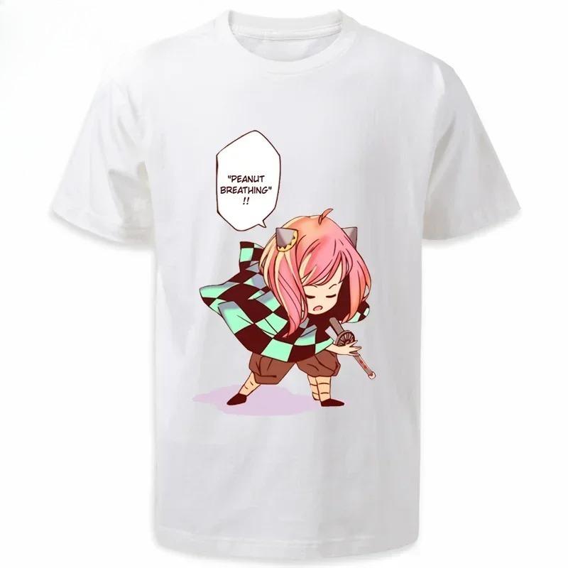 Spy Family Japan Cartoon Summer Tshirts Unisex Women Anime Kawaii Anya Forger Spy X Family T Shirts Short Sleeve Tshirt Fashion S