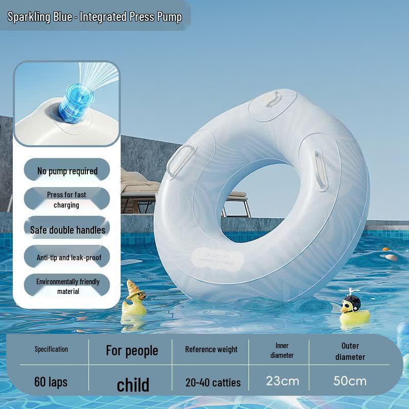 Shuwai Thickened Kids Inflatable PVC Swimming Ring Kids