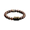 Agarwood Bracelet for Men, Natural Sandalwood and Obsidian Pixiu Bracelet, High-end and Sophisticated Meditation Bead Gift