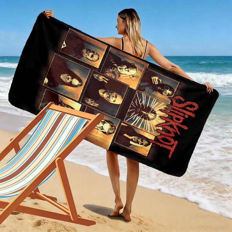Slipknot: Rebellion beach towel soft beach swim Outdoor pool towel quick-drying swim towel Outdoor picnic beach mat printing Comfort Fashion