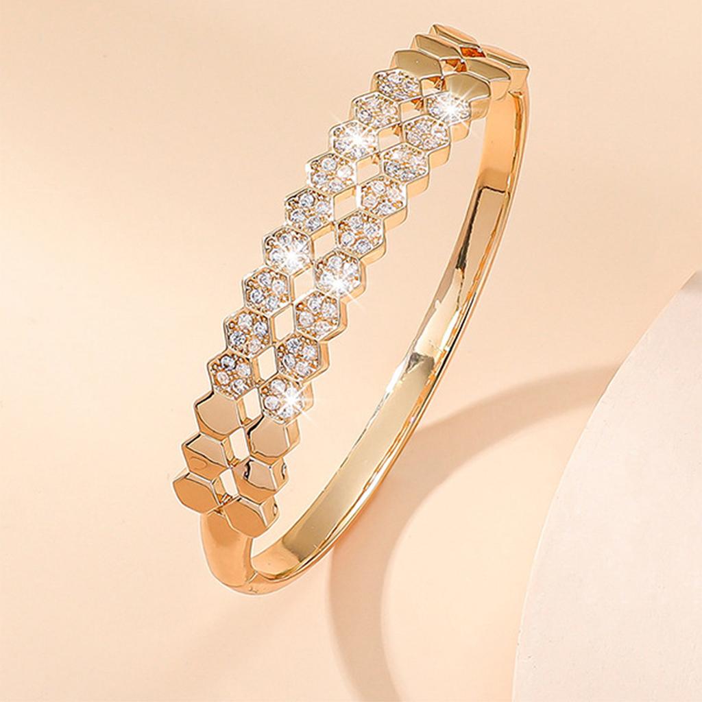 New Double-row Pentagonal Zircon Bracelet Light Luxury Versatile Jewelry