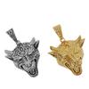 Kreativer zweifarbiger Titanstahl Leopard & Wolf Anhänger