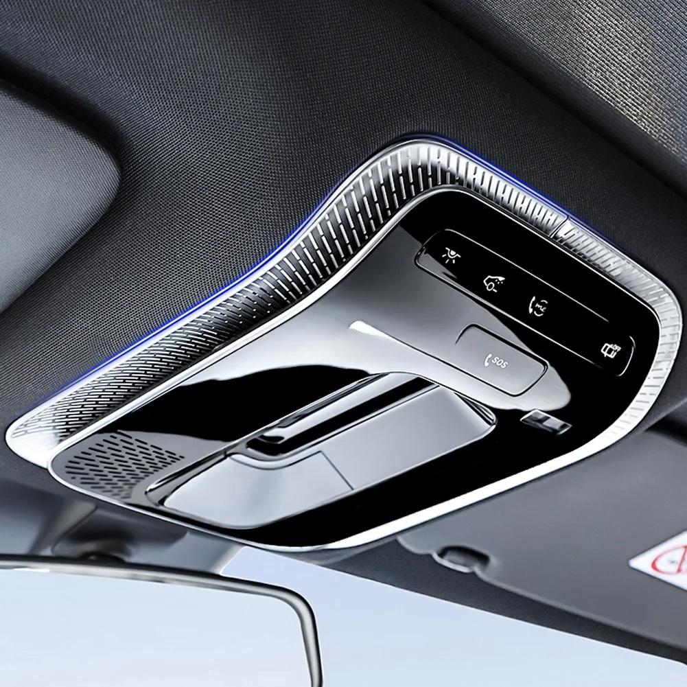 For Mercedes Benz C GLC EQE Class AMG W206 X254 W254 V295 2025-2025 Stainless Steel Car Accessories Roof Reading Lamp Trim Cover