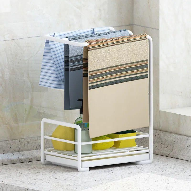 

Многофункциональная настенная подставка для полотенец, губок и кухонных принадлежностей без перфорации