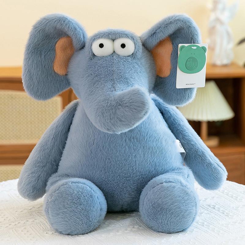 Adorable Big Eyed Animal Plush Toy Cute Elephant Fox Rabbit Crocodile Stuffed Animals Elephant