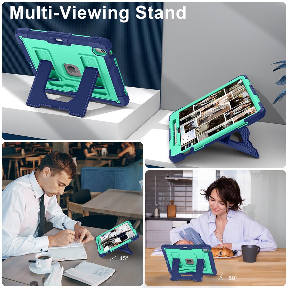For IPad Case 6 7 8 9 10th 11th 12th Gen M2 M3 M4 2026 2025 A16 11 Mini Air 4 5 10.9 13 Inch Stand Case Shockproof Cover