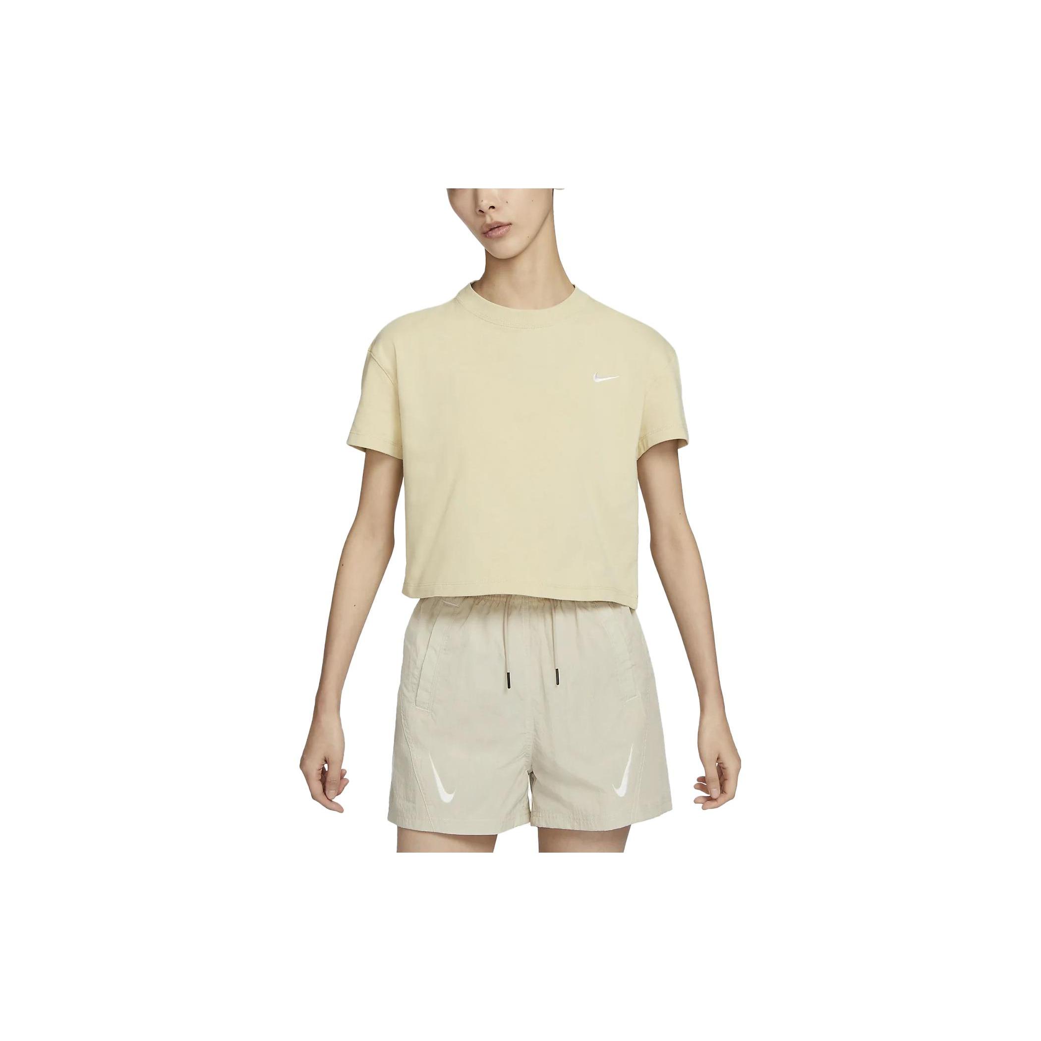 

New Nike Drop Shoulder Sleeve T Shirt Women s Team Gold DA0324-783 S