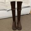Thick-soled boots women's 2025 new autumn and winter over-the-knee suede boots women's thin tall knight boots