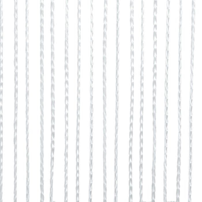 VidaXL Rideau en fils 2 pcs 100 x 250 cm Blanc