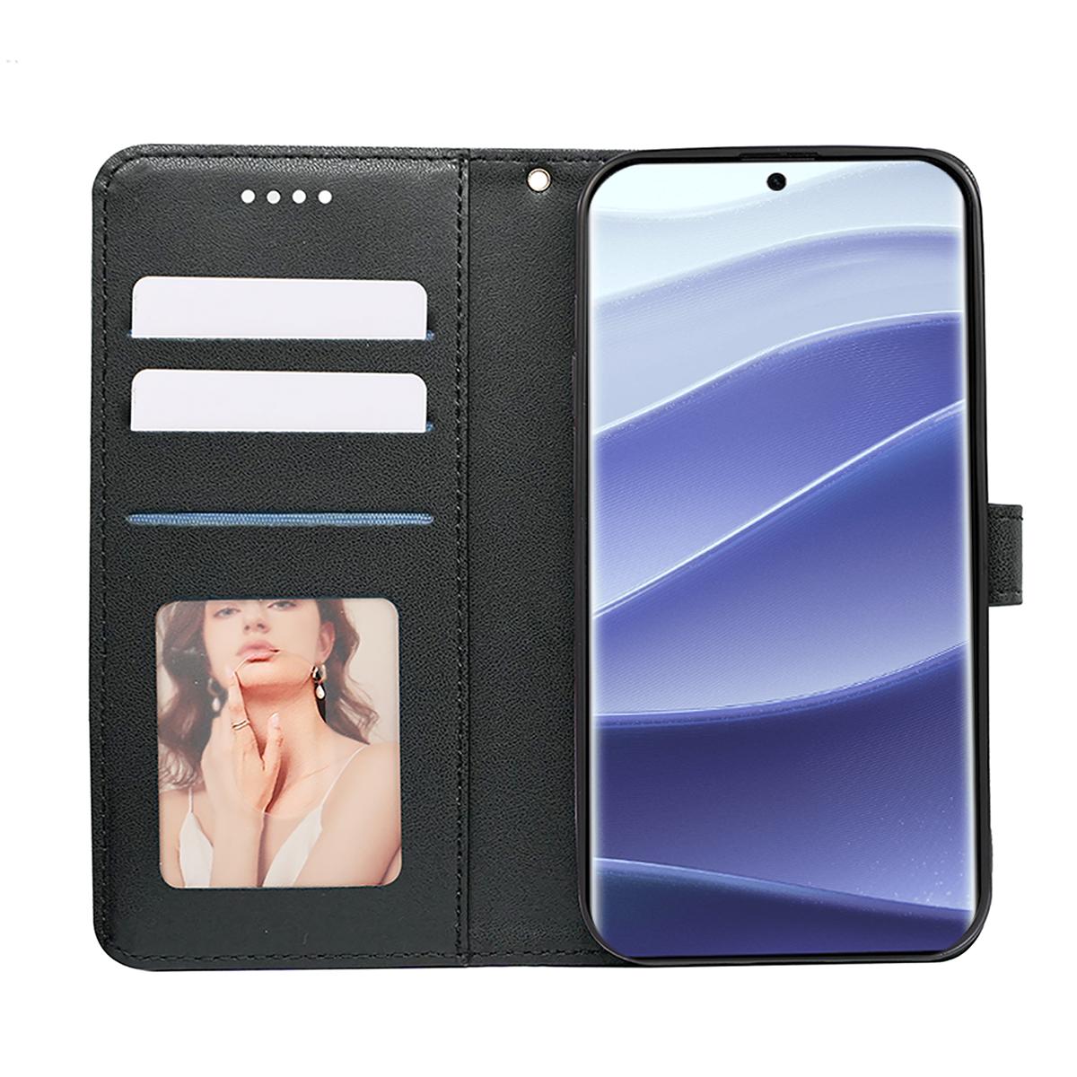 

For Xiaomi Redmi Note 14 Pro 4G Wallet Phone Case Pattern Imprint Leather Flip Cover Rose Gold
